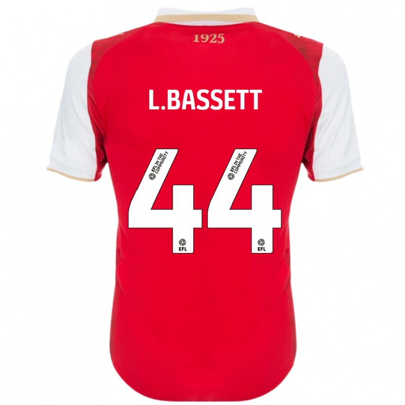 Danxen Bambino Maglia Louis Bassett #44 Rosso Bianco Kit Gara Home 2025/26 Maglietta