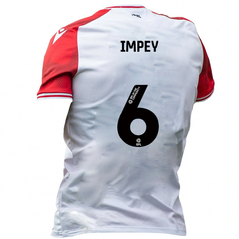 Danxen Bambino Maglia Frankie Impey #6 Bianco Rosso Kit Gara Home 2025/26 Maglietta