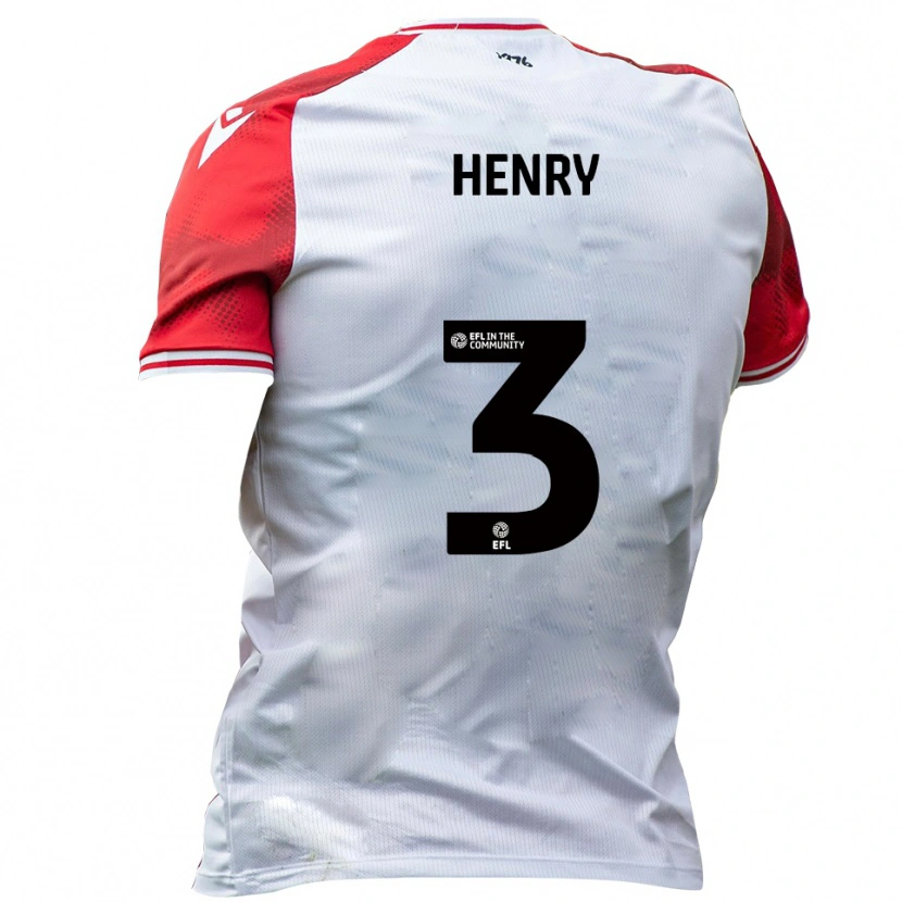 Danxen Bambino Maglia Louie Henry #3 Bianco Rosso Kit Gara Home 2025/26 Maglietta