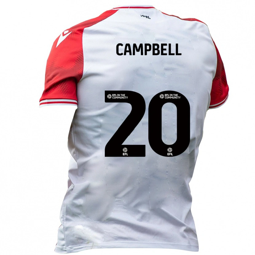 Danxen Bambino Maglia Chem Campbell #20 Bianco Rosso Kit Gara Home 2025/26 Maglietta