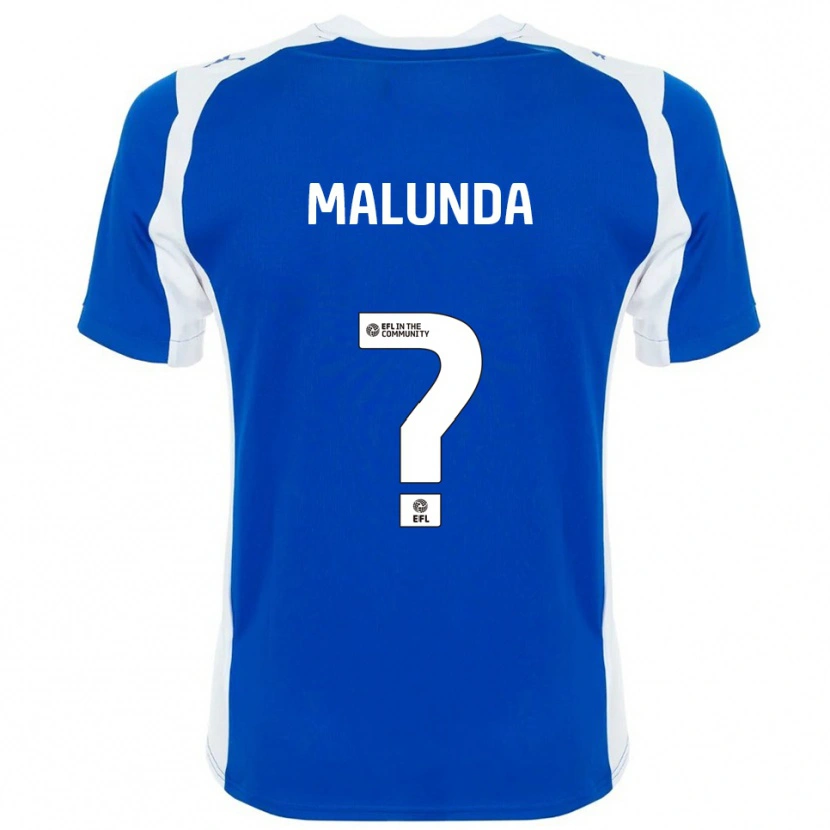Danxen Bambino Maglia Troy Malunda #0 Blu Bianco Kit Gara Home 2025/26 Maglietta
