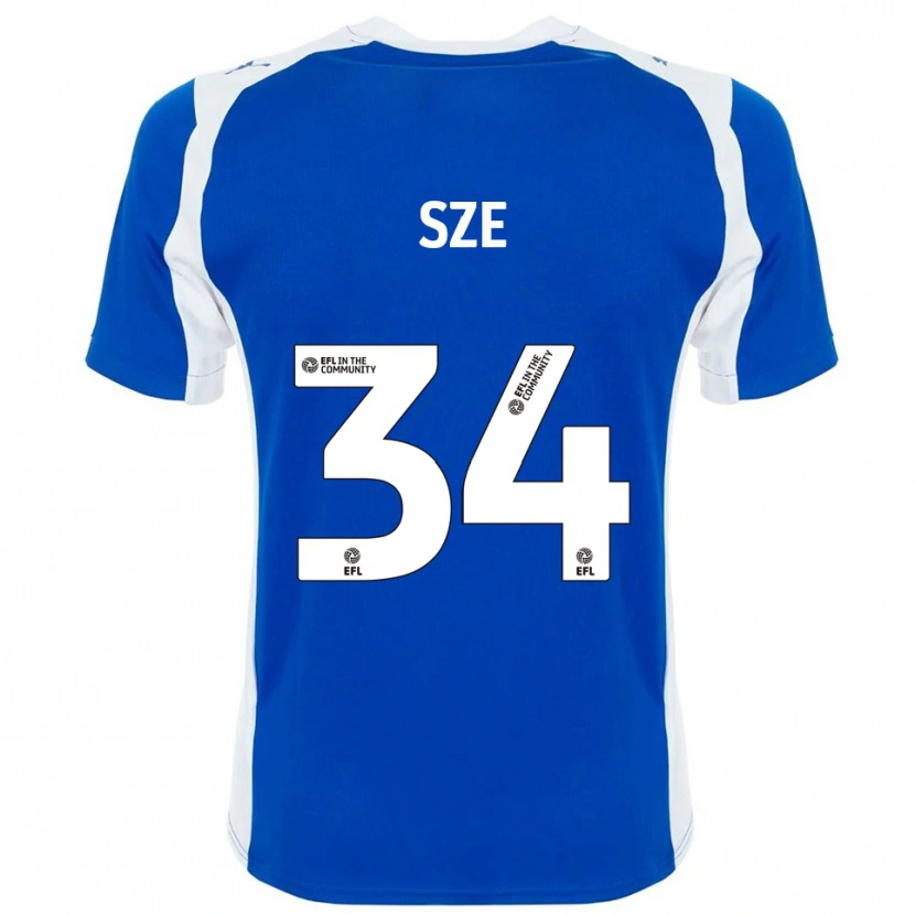 Danxen Bambino Maglia Chris Sze #34 Blu Bianco Kit Gara Home 2025/26 Maglietta