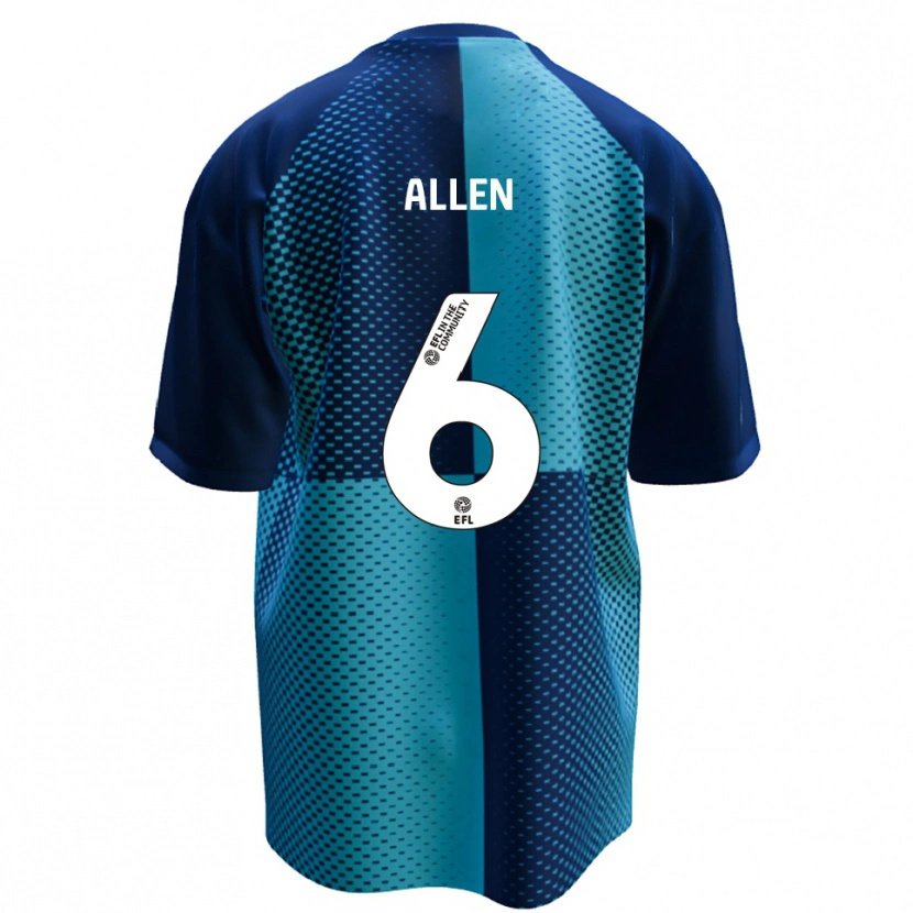 Danxen Bambino Maglia Taylor Allen #6 Blu Azzurro Kit Gara Home 2025/26 Maglietta