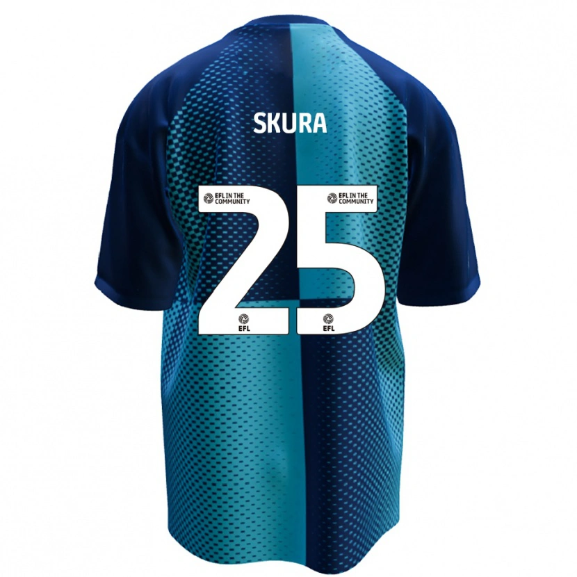 Danxen Bambino Maglia Declan Skura #25 Blu Azzurro Kit Gara Home 2025/26 Maglietta