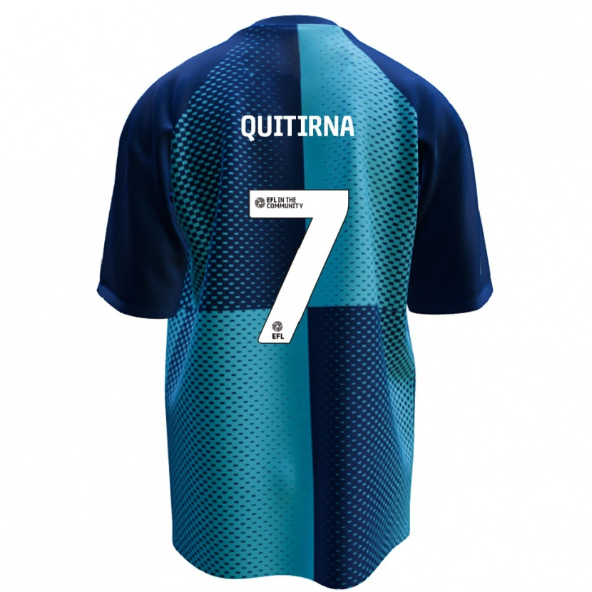 Danxen Bambino Maglia Armando Quitirna #7 Blu Azzurro Kit Gara Home 2025/26 Maglietta