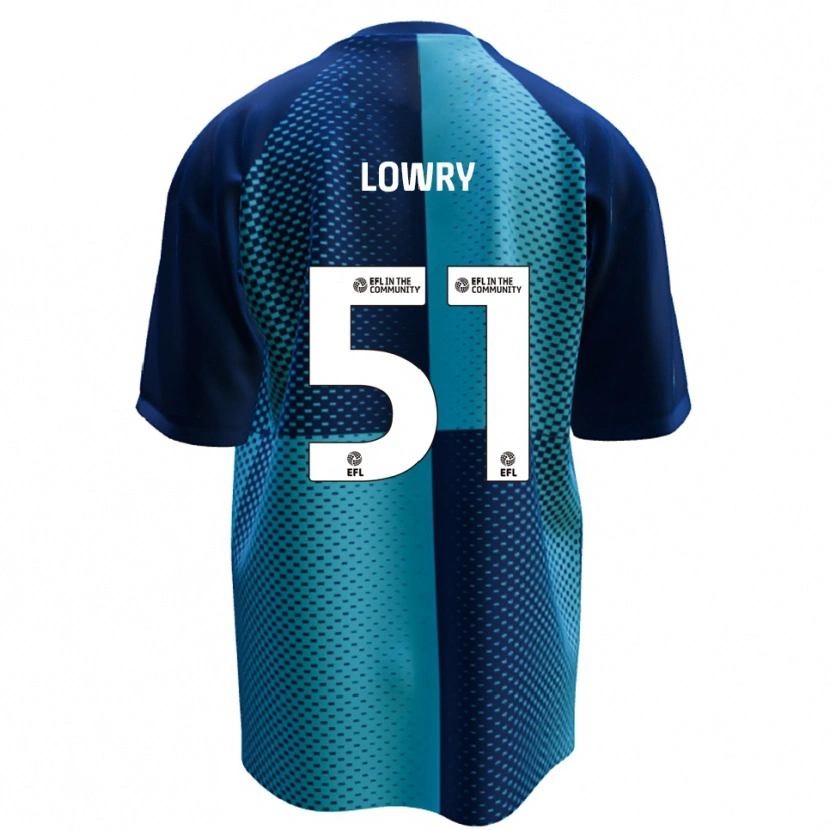 Danxen Bambino Maglia Alex Lowry #51 Blu Azzurro Kit Gara Home 2025/26 Maglietta