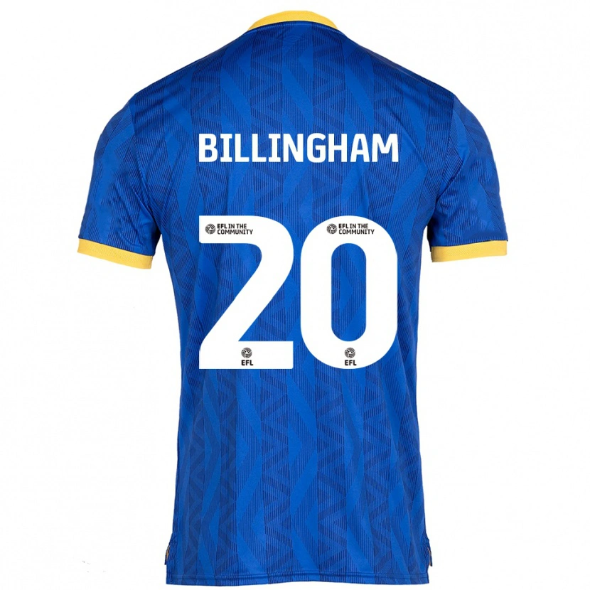 Danxen Bambino Maglia Hannah Billingham #20 Blu Navy Giallo Kit Gara Home 2025/26 Maglietta