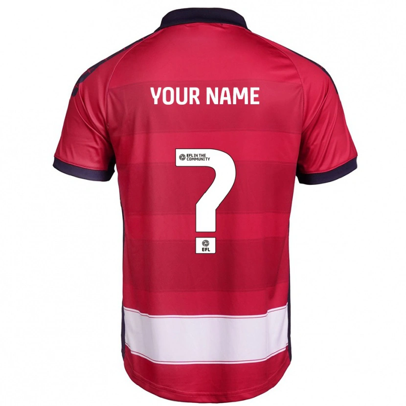 Danxen Bambino Maglia Il Tuo Nome #0 Rosso Bianco Kit Gara Home 2025/26 Maglietta