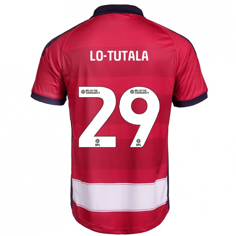 Danxen Bambino Maglia Thimothée Lo-Tutala #29 Rosso Bianco Kit Gara Home 2025/26 Maglietta