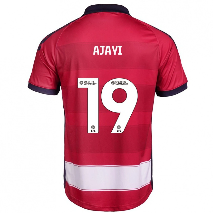Danxen Bambino Maglia Damola Ajayi #19 Rosso Bianco Kit Gara Home 2025/26 Maglietta