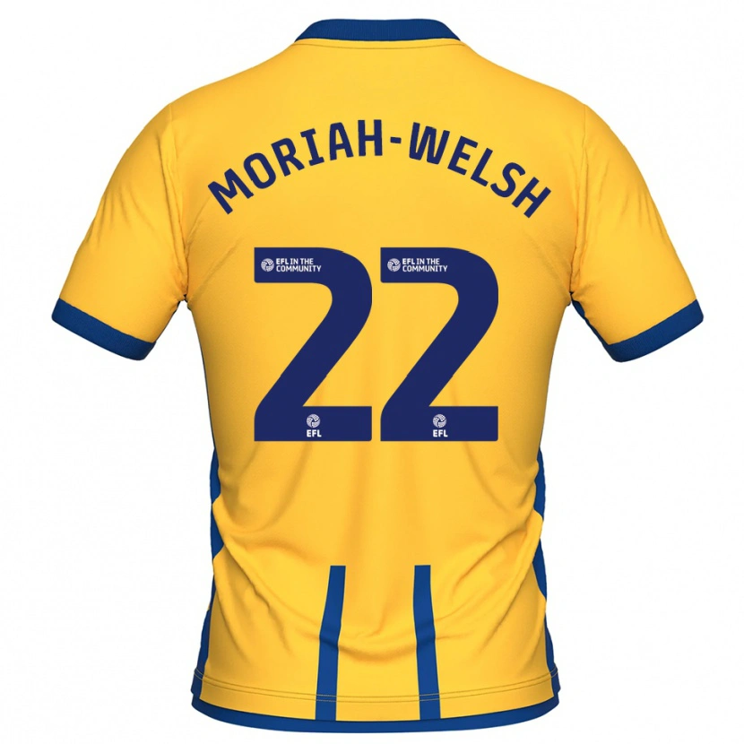 Danxen Bambino Maglia Nathan Moriah-Welsh #22 Giallo Blu Kit Gara Home 2025/26 Maglietta