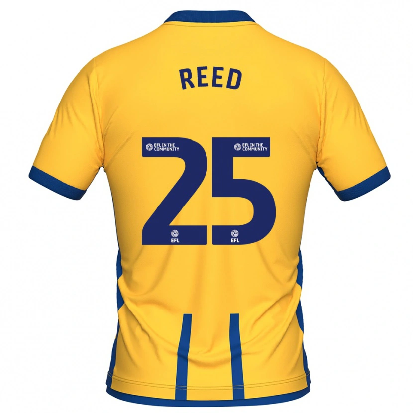 Danxen Bambino Maglia Louis Reed #25 Giallo Blu Kit Gara Home 2025/26 Maglietta