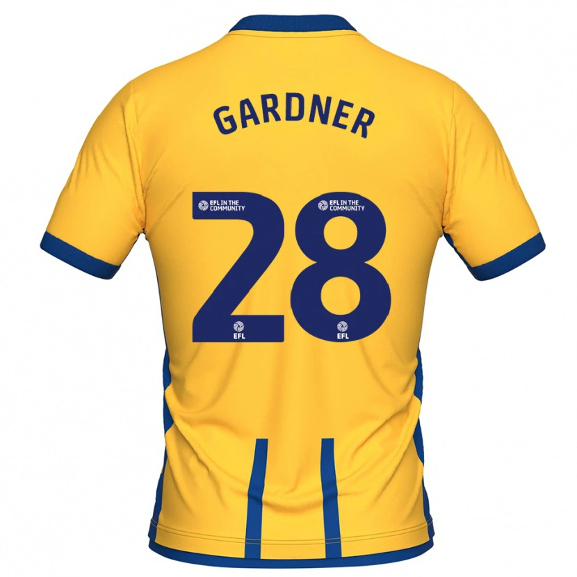 Danxen Bambino Maglia Joe Gardner #28 Giallo Blu Kit Gara Home 2025/26 Maglietta