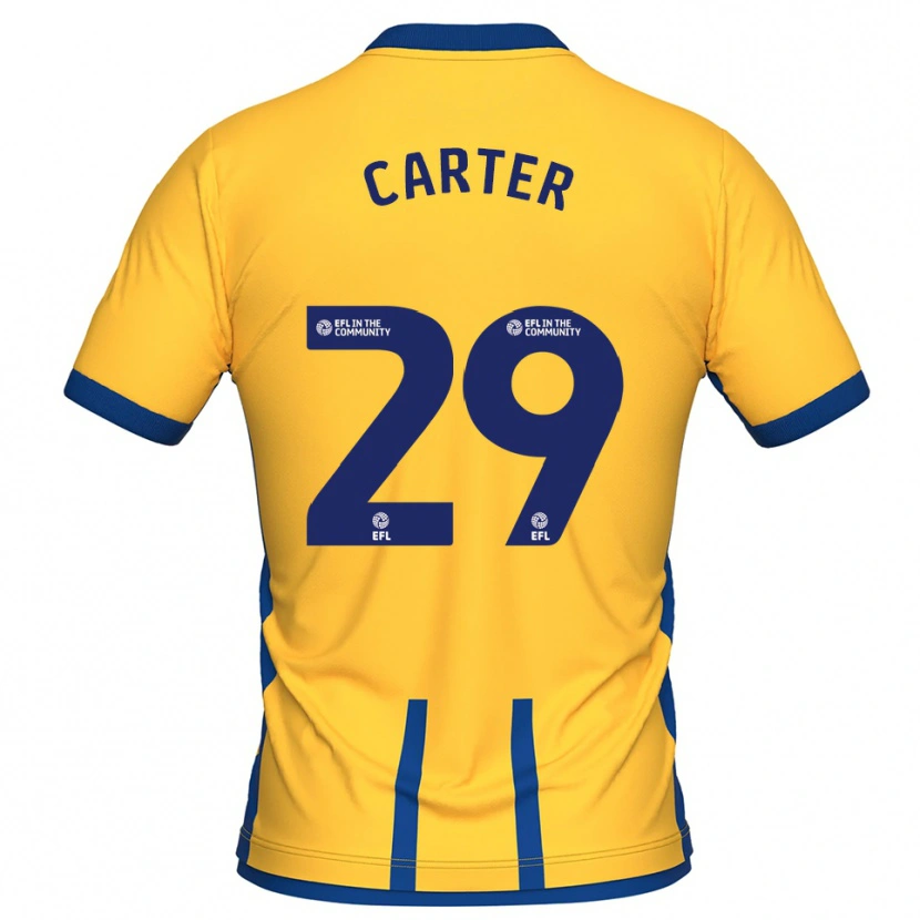 Danxen Bambino Maglia Charlie Carter #29 Giallo Blu Kit Gara Home 2025/26 Maglietta