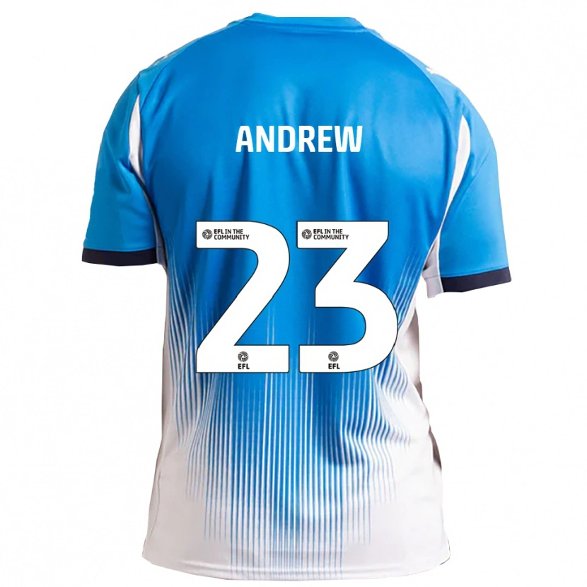 Danxen Bambino Maglia Danny Andrew #23 Blu Bianco Kit Gara Home 2025/26 Maglietta
