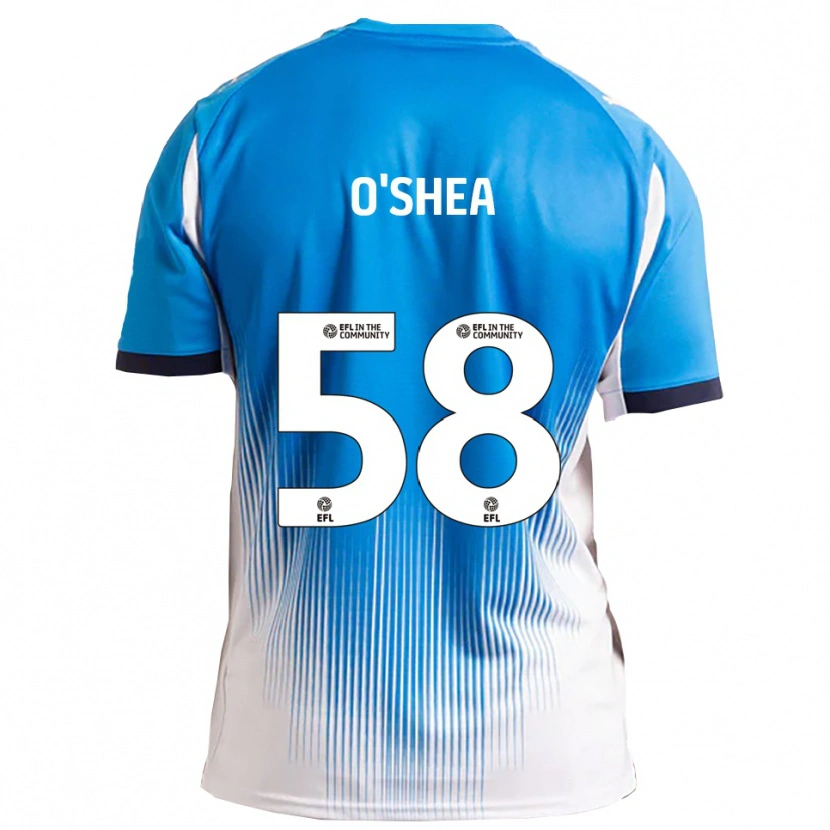 Danxen Bambino Maglia Cian O'shea #58 Blu Bianco Kit Gara Home 2025/26 Maglietta
