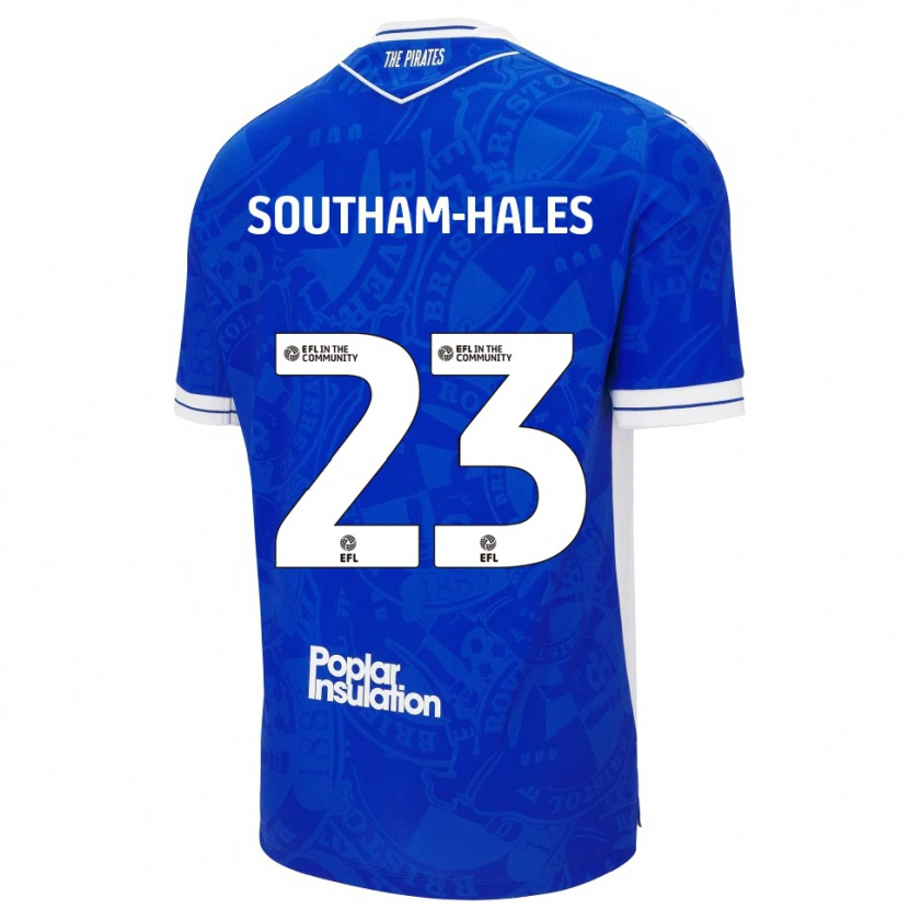 Danxen Bambino Maglia Macauley Southam-Hales #23 Blu Bianco Kit Gara Home 2025/26 Maglietta