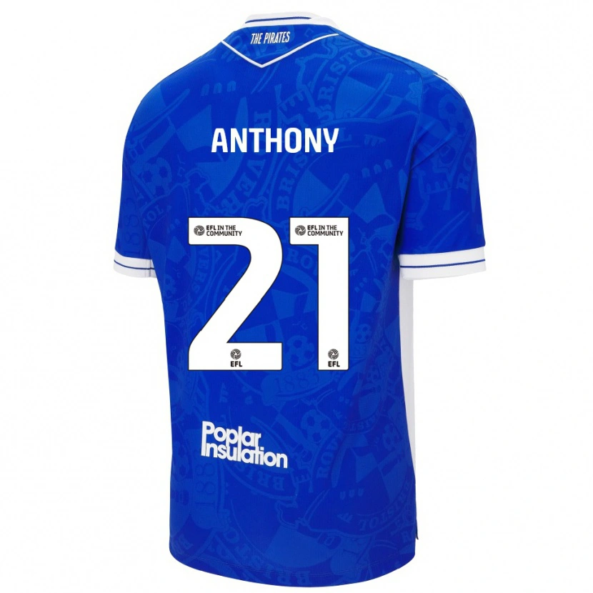 Danxen Bambino Maglia Micah Anthony #21 Blu Bianco Kit Gara Home 2025/26 Maglietta