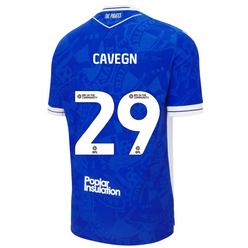 Danxen Bambino Maglia Fabrizio Cavegn #29 Blu Bianco Kit Gara Home 2025/26 Maglietta