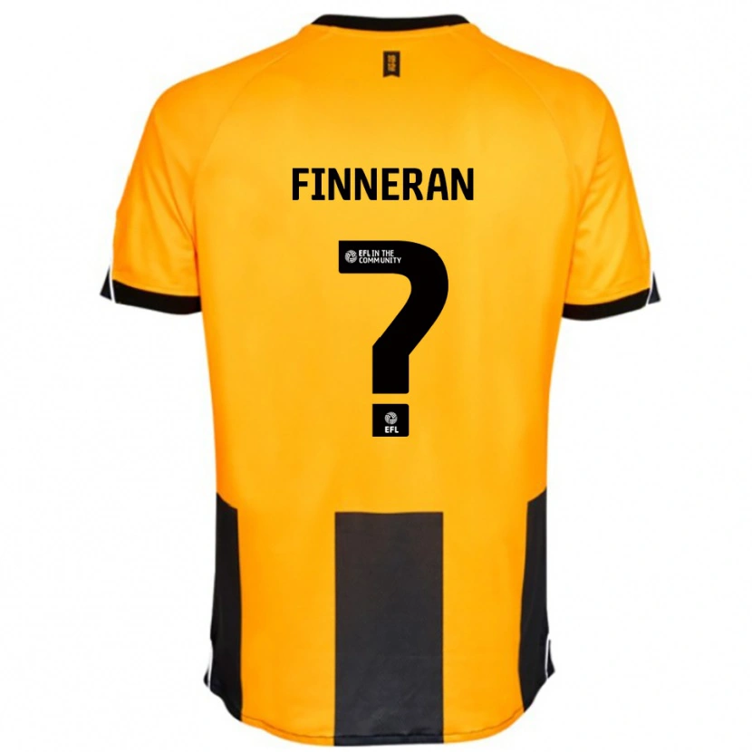 Danxen Bambino Maglia Ellena Finneran #0 Arancione Nero Kit Gara Home 2025/26 Maglietta