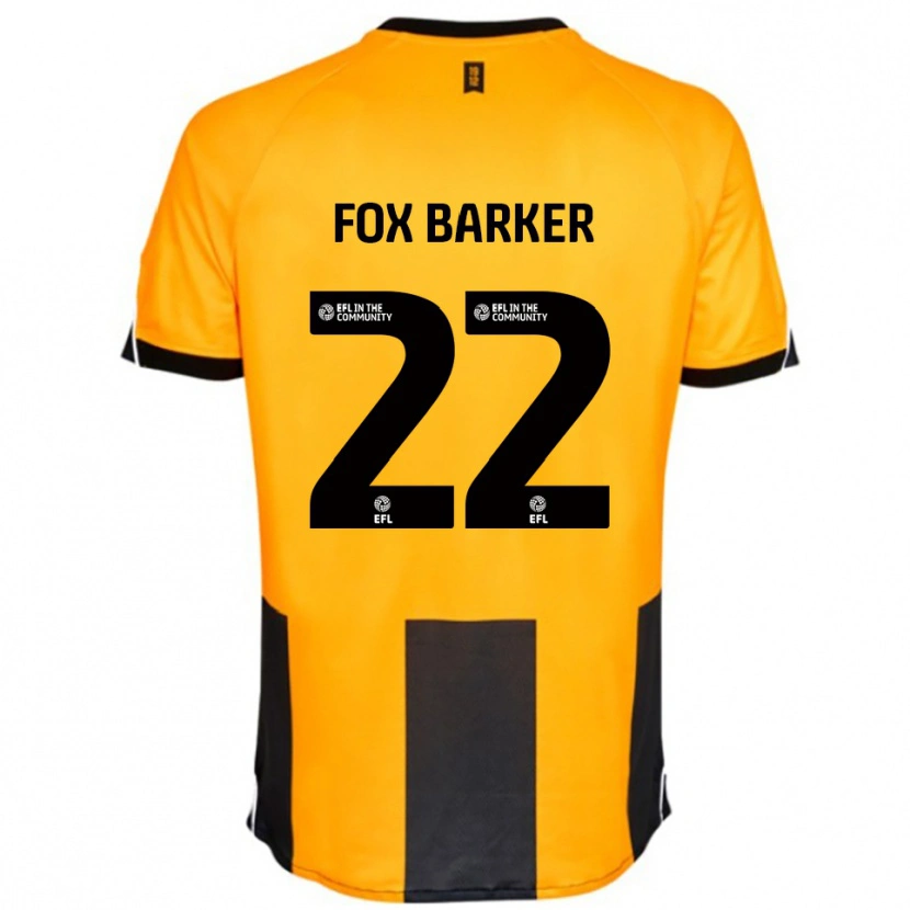 Danxen Bambino Maglia Mistie Fox-Barker #22 Arancione Nero Kit Gara Home 2025/26 Maglietta
