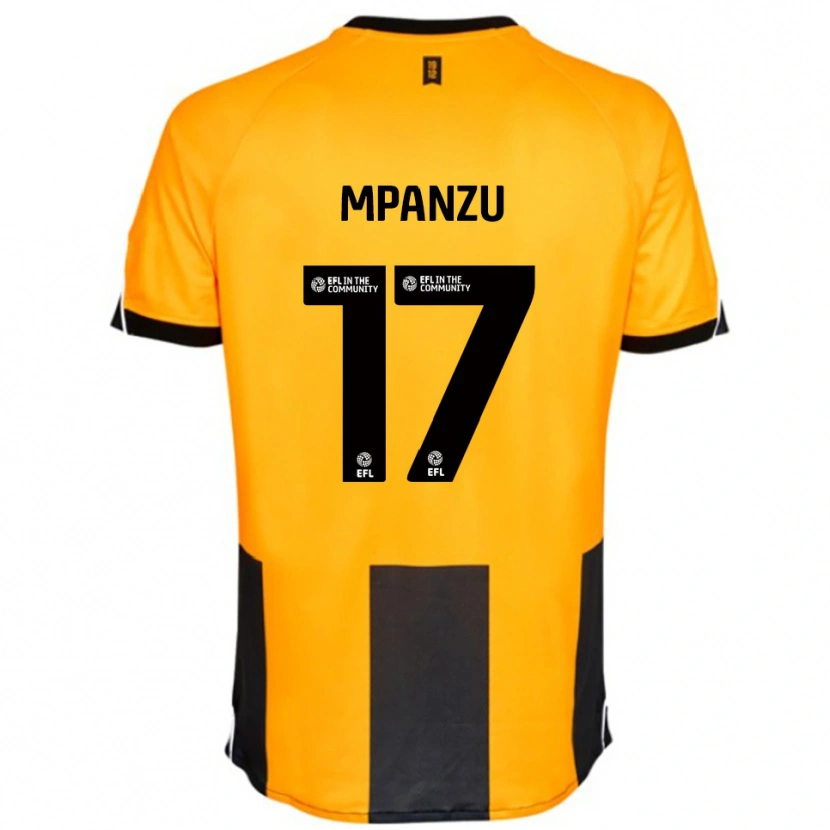 Danxen Bambino Maglia Pelly Ruddock Mpanzu #17 Arancione Nero Kit Gara Home 2025/26 Maglietta