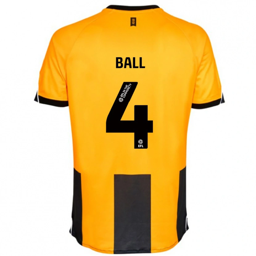 Danxen Bambino Maglia Dominic Ball #4 Arancione Nero Kit Gara Home 2025/26 Maglietta