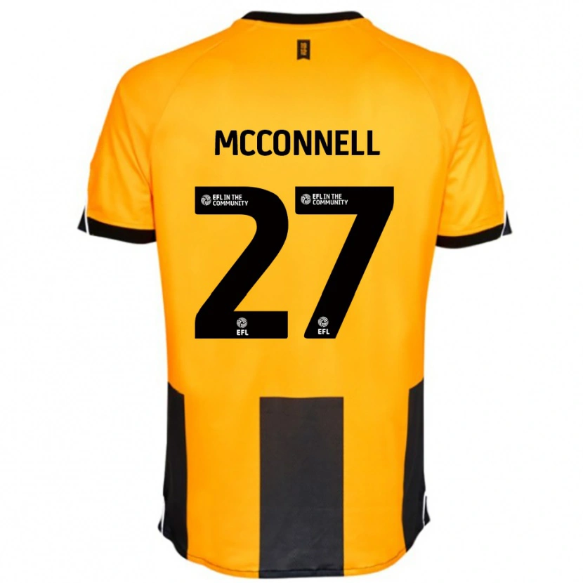 Danxen Bambino Maglia Glenn Mcconnell #27 Arancione Nero Kit Gara Home 2025/26 Maglietta