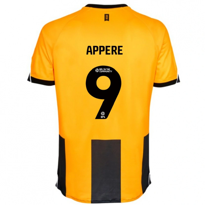 Danxen Bambino Maglia Louis Appéré #9 Arancione Nero Kit Gara Home 2025/26 Maglietta