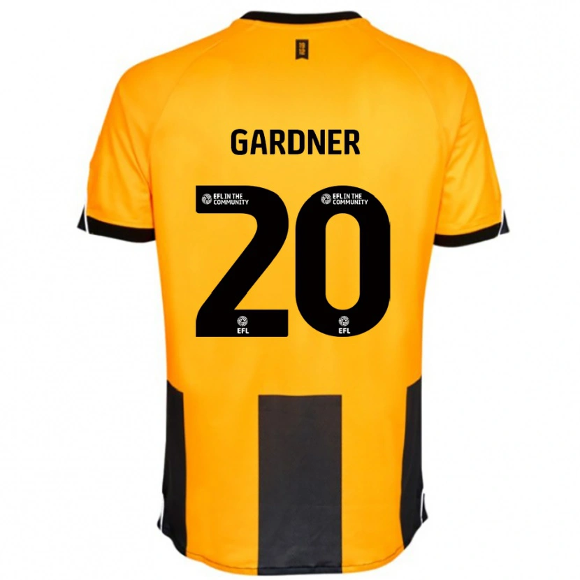 Danxen Bambino Maglia Gary Gardner #20 Arancione Nero Kit Gara Home 2025/26 Maglietta