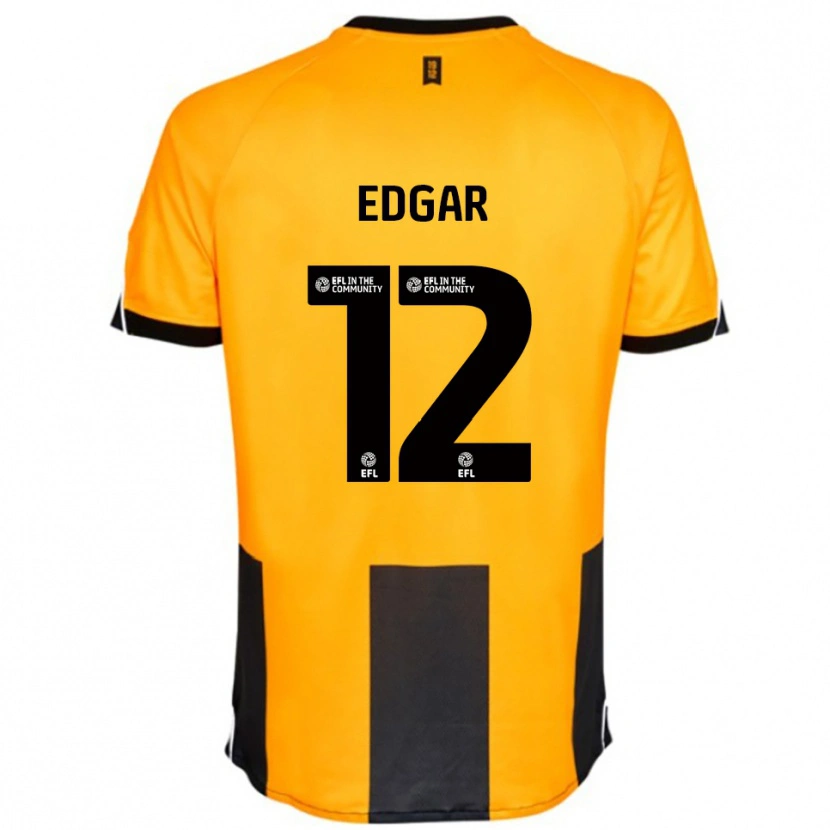 Danxen Bambino Maglia Sammy Edgar #12 Arancione Nero Kit Gara Home 2025/26 Maglietta
