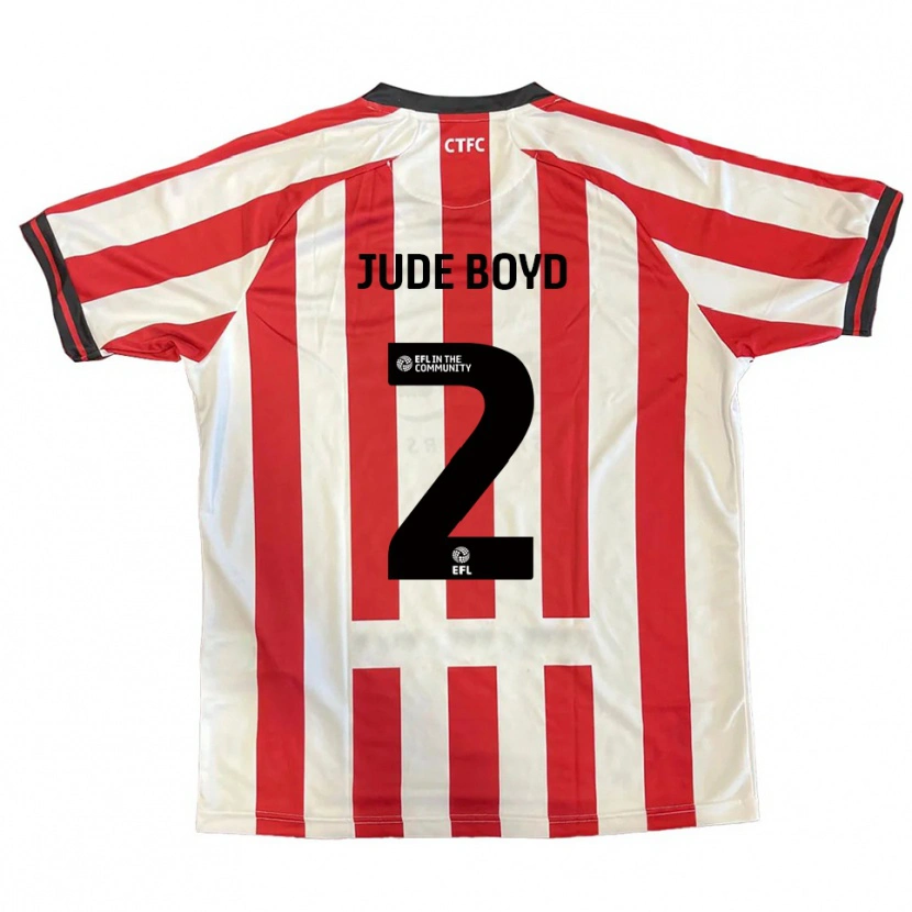 Danxen Bambino Maglia Arkell Jude-Boyd #2 Rosso Bianco Nero Kit Gara Home 2025/26 Maglietta