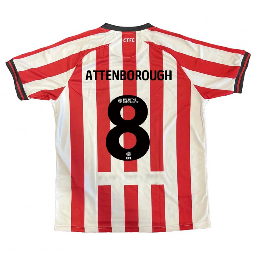 Danxen Bambino Maglia Megan Attenborough #8 Rosso Bianco Nero Kit Gara Home 2025/26 Maglietta