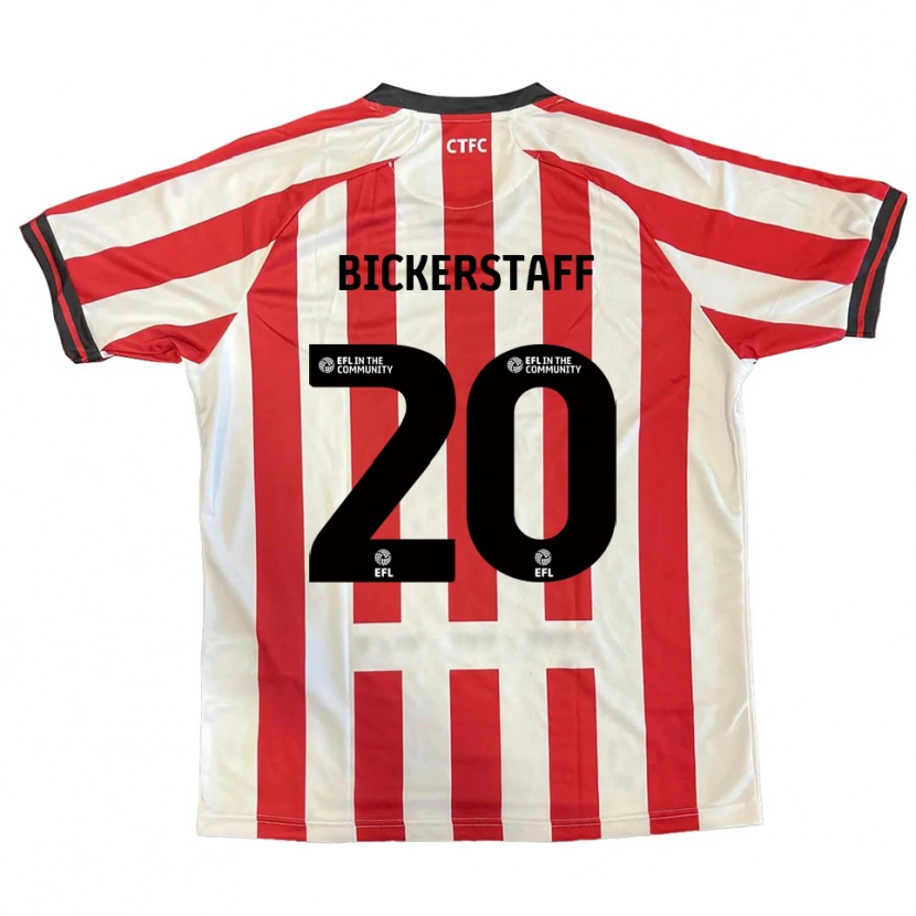 Danxen Bambino Maglia Jake Bickerstaff #20 Rosso Bianco Nero Kit Gara Home 2025/26 Maglietta
