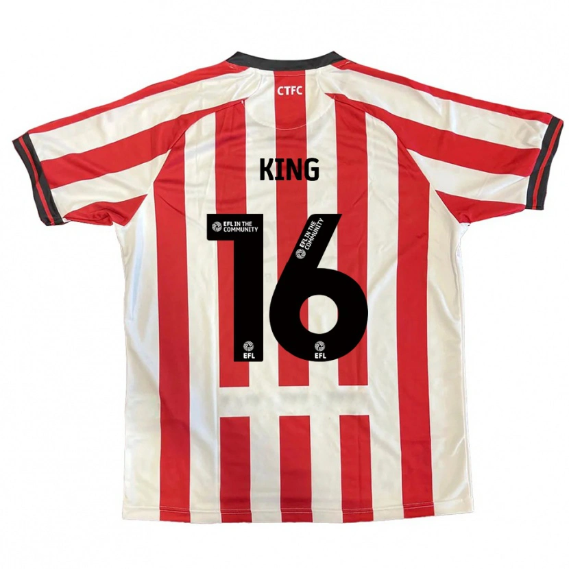 Danxen Bambino Maglia Fred King #16 Rosso Bianco Nero Kit Gara Home 2025/26 Maglietta