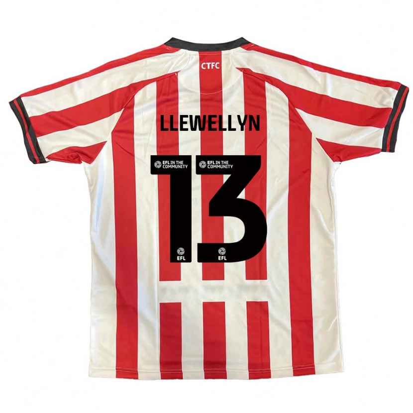 Danxen Bambino Maglia Ffion Llewellyn #13 Rosso Bianco Nero Kit Gara Home 2025/26 Maglietta