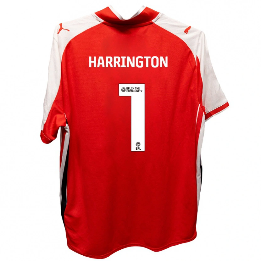 Danxen Bambino Maglia David Harrington #1 Rosso Bianco Kit Gara Home 2025/26 Maglietta