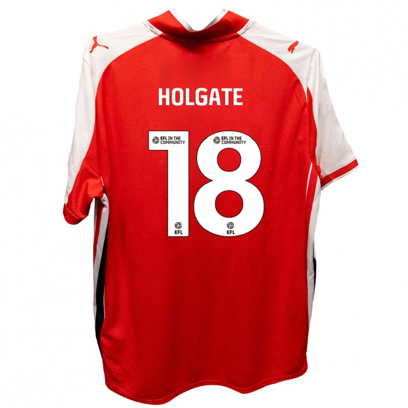 Danxen Bambino Maglia Harrison Holgate #18 Rosso Bianco Kit Gara Home 2025/26 Maglietta