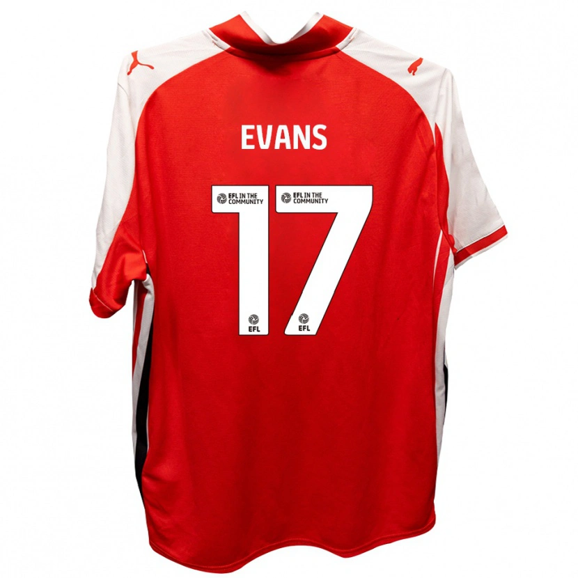 Danxen Bambino Maglia Ched Evans #17 Rosso Bianco Kit Gara Home 2025/26 Maglietta