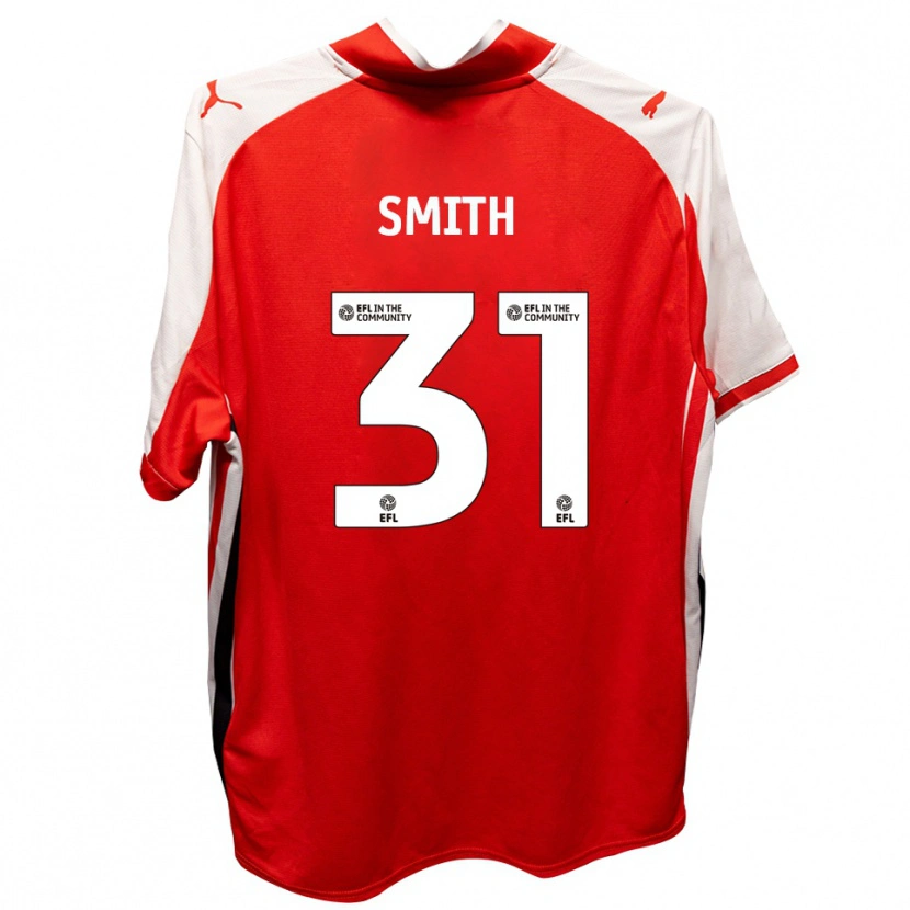 Danxen Bambino Maglia Pele Smith #31 Rosso Bianco Kit Gara Home 2025/26 Maglietta