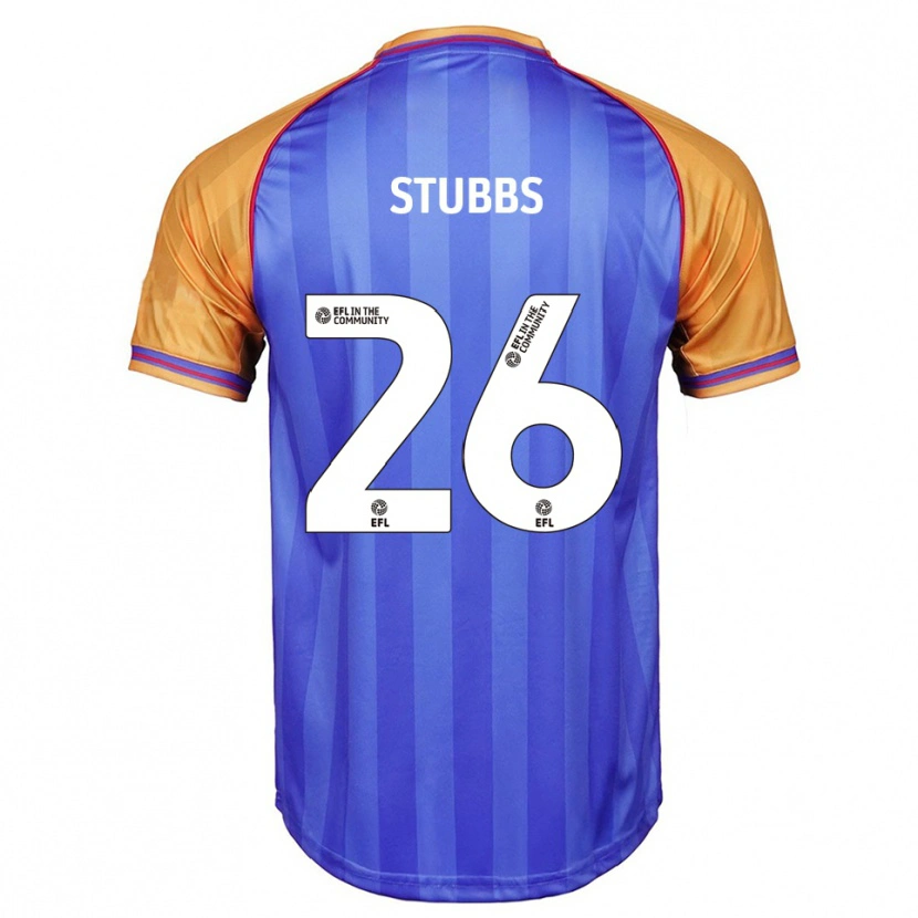 Danxen Bambino Maglia Sam Stubbs #26 Blu Arancione Kit Gara Home 2025/26 Maglietta