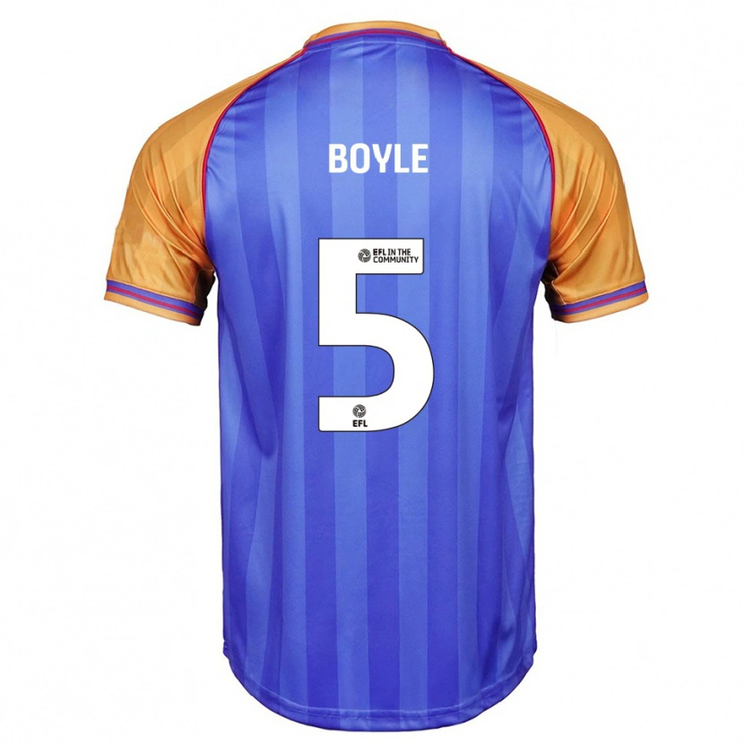 Danxen Bambino Maglia Will Boyle #5 Blu Arancione Kit Gara Home 2025/26 Maglietta