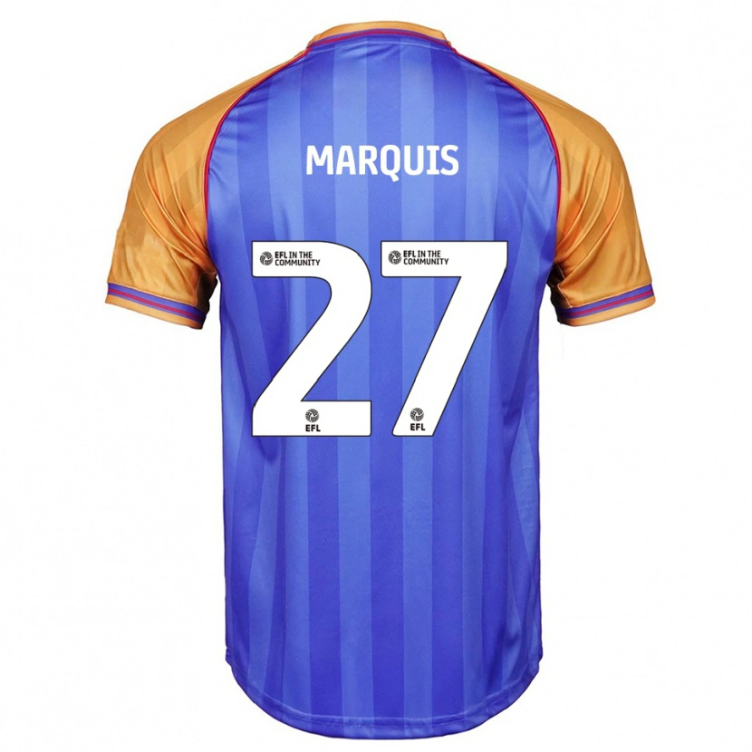 Danxen Bambino Maglia John Marquis #27 Blu Arancione Kit Gara Home 2025/26 Maglietta