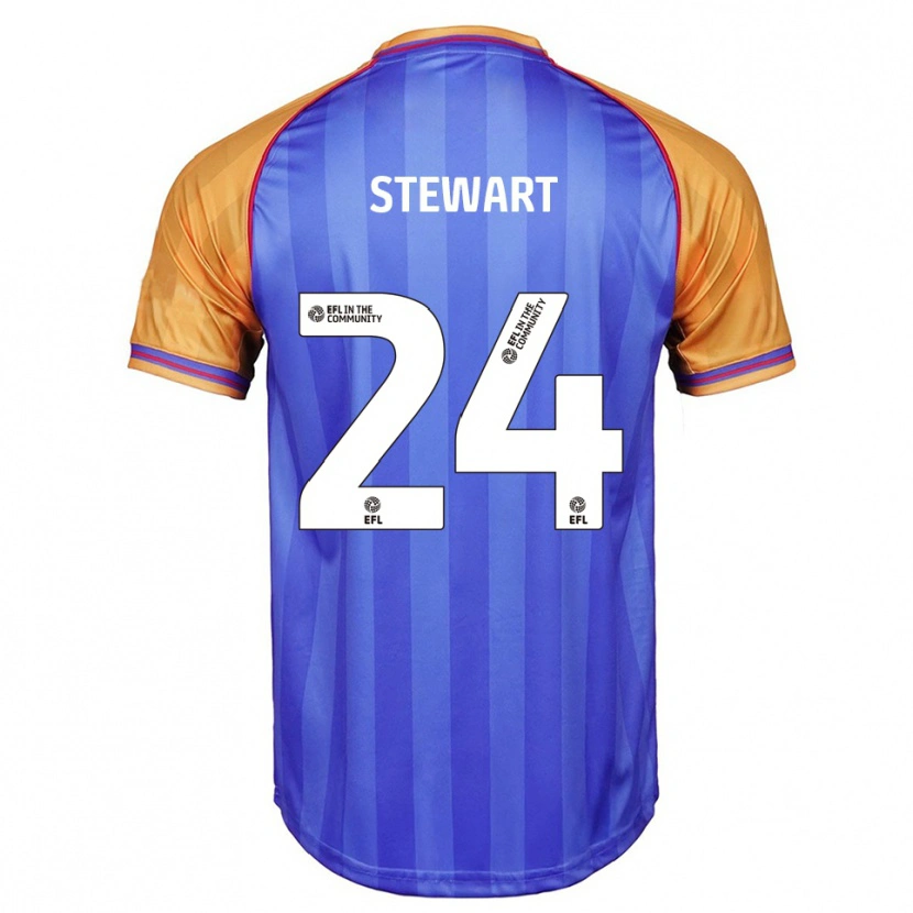 Danxen Bambino Maglia Callum Stewart #24 Blu Arancione Kit Gara Home 2025/26 Maglietta