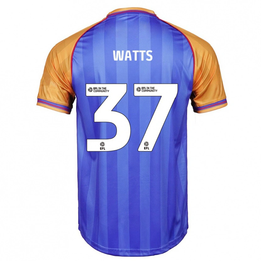 Danxen Bambino Maglia Harvey Watts #37 Blu Arancione Kit Gara Home 2025/26 Maglietta