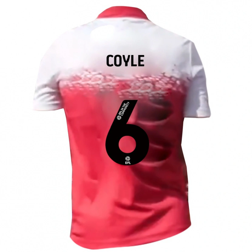 Danxen Bambino Maglia Liam Coyle #6 Rosso Bianco Kit Gara Home 2025/26 Maglietta