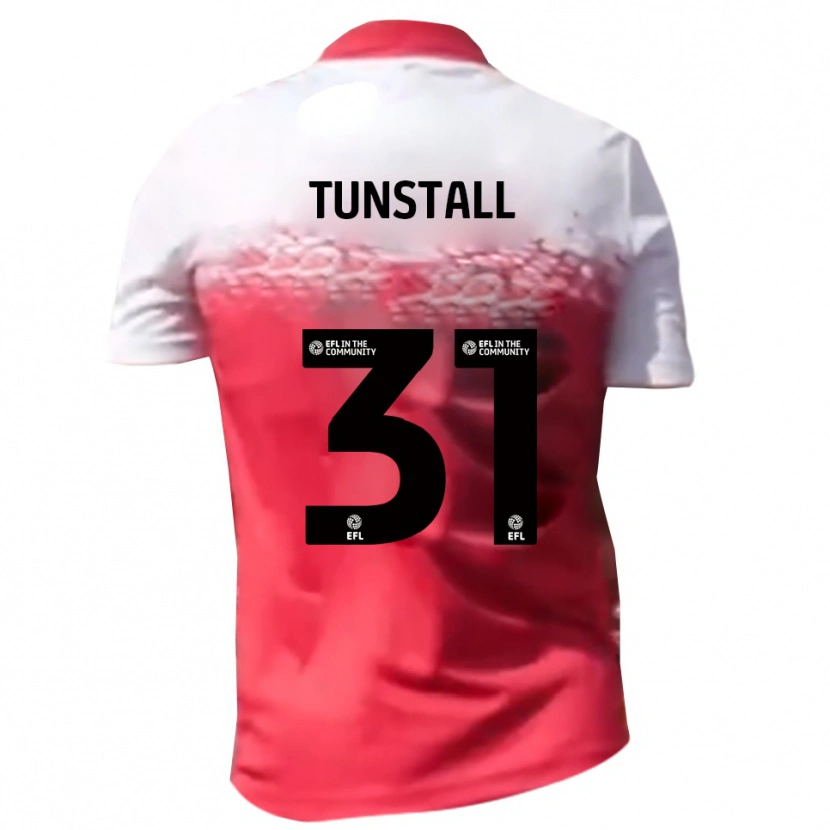 Danxen Bambino Maglia Finlay Tunstall #31 Rosso Bianco Kit Gara Home 2025/26 Maglietta