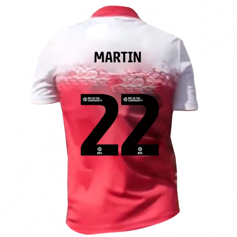 Danxen Bambino Maglia Dan Martin #22 Rosso Bianco Kit Gara Home 2025/26 Maglietta