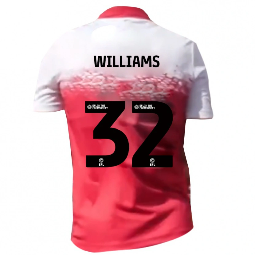 Danxen Bambino Maglia Lennox Williams #32 Rosso Bianco Kit Gara Home 2025/26 Maglietta