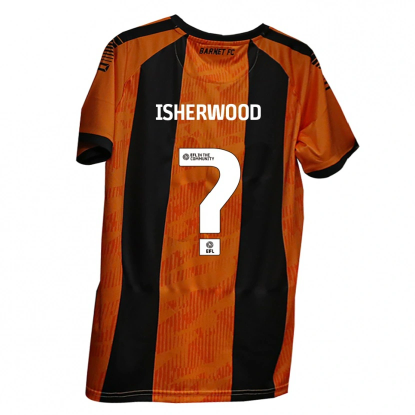 Danxen Bambino Maglia Millie Isherwood #0 Arancione Nero Kit Gara Home 2025/26 Maglietta